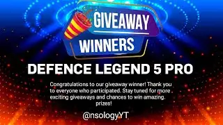 🚨 Giveaway Winner Announced! 🎁 | Defence legend 5 Pro