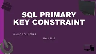 What is a SQL PRIMARY KEY CONSTRAINT?
