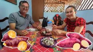 COLHENDO BATATA DOCE NO SALGADINHO 🍠