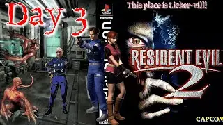 Resident Evil 2 first playthru Day 3 Our HOUSE (police station) in the MIDDLE OF THE STREET!