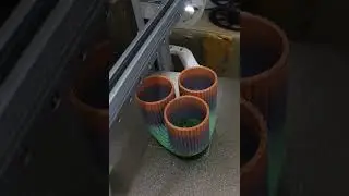 3D Print Timelapse: Triple Ribbed Vase 🏺✨ | Modern Textured Decor (Bambu Lab P2S/A1 Combo)