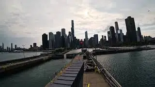 Very Rare View from the Roof of the Chicago Harbor Lock 4K GoPro