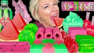 ASMR Watermelon Desserts, Warheads, Watermelon Soda, Takis, Lego Jelly
