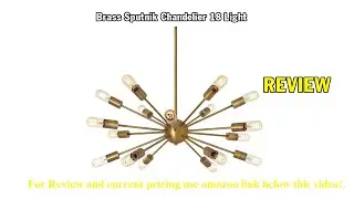 Review Brass Sputnik Chandelier 18 Light - Mid-Century Sphere Ceiling Fixture, Modern Starburst Sty