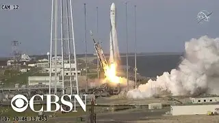 Antares rocket launches cargo to space station
