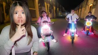 SEMBUNYI-SEMBUNYIAN NAIK SEPEDA LISTRIK MALAM HARI!! SUSAH DITEMUKAN!!