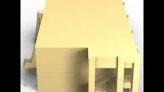 3D Model of a Two Story Strip Mall