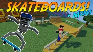 Skateboards Mod! [Ramps, Flips & Tricks!] | Minecraft Mod Showcase!