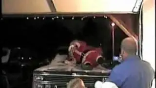 Drunk Santa Falls Through the Roof