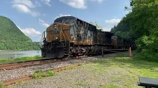 4K HD River Line Railfanning: CSX Q434 with a 4-Unit Lashup!