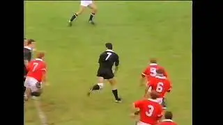 TERRY WRIGHT TRY NEW ZEALAND ALL BLACKS VS WALES 1991 RUGBY WORLD CUP