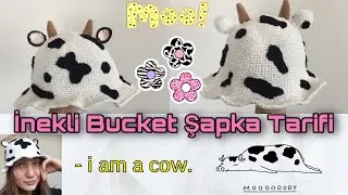 Crochet Cow Bucket Hat |Free Pattern