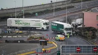 Light truck traffic between UK and France as post-Brexit rules take effect