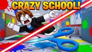 Эта школа в Roblox превратилась в безумное соревнование по обби с красками, лазерами и летающими ...