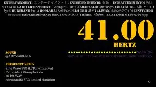41 Hz 1 Hz Interval Sine Pure Tone Frequency 441000 Sample Stereo
