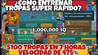 &iquest;COMO ENTRENAR TROPAS SUPER R&Aacute;PIDO? - 5100 TROPAS EN 7 HORAS - CONSEJOS DE VELOCIDAD - LORDS MOBILE
