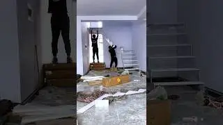 Amazing prefabricated staircase installation work.
