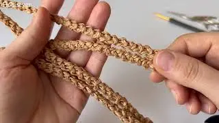 Örgü Çantalar için Çanta Sapı Yapımı / Kağıt ip Çanta Sapı Modelleri / Ideas Crochet Bag Handle