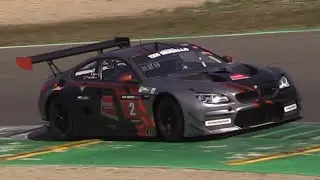 BMW M6 GT3 Pure Sound in Action at Mugello Circuit- Downshifts, Fly Bys & More