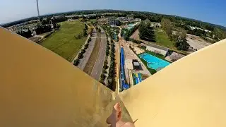 Tallest Waterslide in France [33 m] Wave Island - Le G&eacute;ant