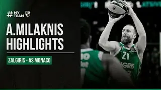 Arturas Milaknis highlights | Zalgiris - AS Monaco | 2021.12.15