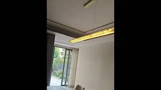 Lux Modern Marble Rectangle Chandelier #homedecor #interiordesign #alabaster #rectanglechandelier