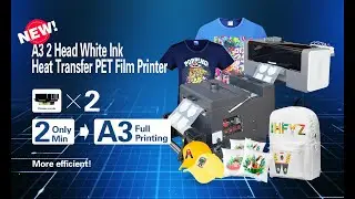 A3 300mm 2 Printhead DTF Printer for XP600 and 2 Printhead DTF Printer for 4720 printing effect