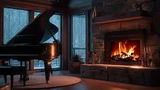 Hearthside Melodies 🔥 Cozy Piano Music by the Fireplace for Relaxing Evenings & Sleep