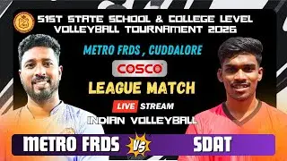 League Match 🔥Metro Frds Vs SDAT | HD Live | State Level Volleyball Tournament 2026