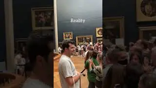 The crowd to see Mona Lisa in Louvre | Paris, France | #shorts #travel #explore #louvremuseum