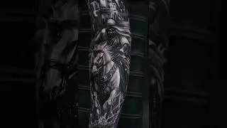 Persian Black and Grey Realism Full Arm Sleeve #tattoo #tattooartist #persian