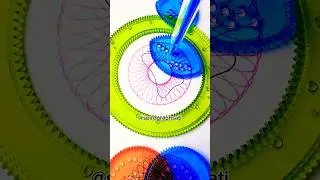 Spirograph Ruler Magic 🌀Relaxing Spiral Art #spirograph #ruler #oddlysatisfying #shorts #relaxingart