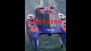Filming on chase boat: The Race to Keep Up with AC75 pt 2 #shorts