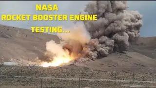 Spacecraft booster engine testing  for  Moon landing missions