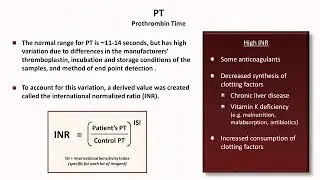 Lesson 4   Tests INR, PTT, platelets, fibrinogen, D dimer360p