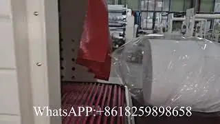 Automatic label maxi roll paper industrial roll shrink packing machine