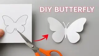 Easy DIY Paper Butterfly | Simple Craft Idea for Kids | 3D Paper Butterfly Decoration