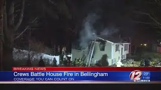 Fire crews battle intense flames at house fire in Bellingham