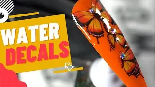 Butterfly Water Decals -Nail Tutorial #shorts