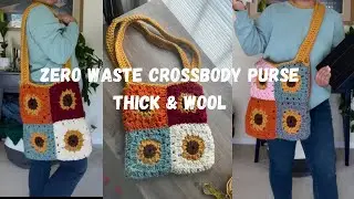 Zero waste sunflower crochet bag | HookinYouUp
