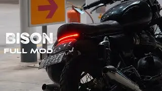 BISON (Royal Enfield Interceptor 650) FULL MODIFICATION VIDEO | TELUGU