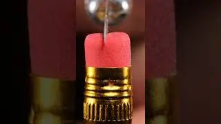 Pencil Eraser Cutting in Macro