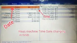 Haas Machine DATE and TIME changing (NGC control)