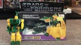 Transformers generation one Barrage. Vintage deluxe G1 Insecticon Complete collection. Box variant