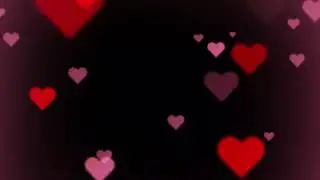 Red heart falling black screen effects video, green screen effects video, NP Creative 