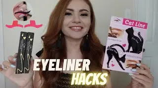 Winged eyeliner hacks using products you HAVE to try!! Easy beginner friendly