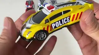 ASMR Satisfying Unboxing 🚓 | 6 Colorful Police Cars Toy Set