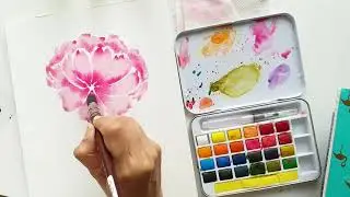 Watercolor Peony Tutorial with By The Lakeside Art Studio