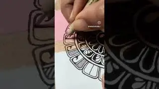 Mandala art for beginners #mandala #mandalaart #coaster #inkart #artist #pattern #hobby #artblog