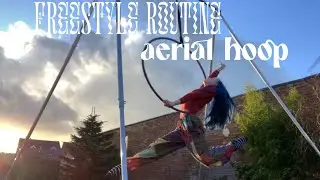 Aerial hoop routine ~ chill freestyle routine ~ x pole a frame